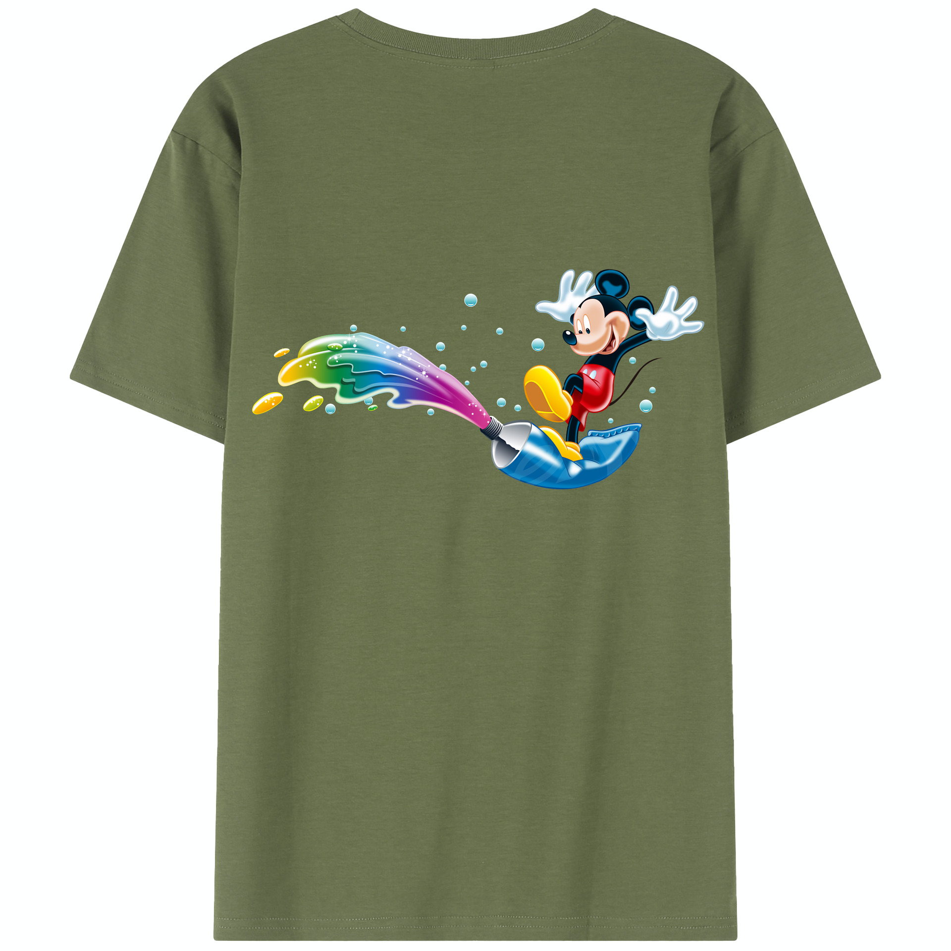 （画像用） ミッキーマウス Mickey Mouse 綿100％半袖Tシャツ（背面プリント）